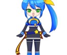 商用利用可！オリキャラSD立ち絵描きます ポーズ、表情指定も可能です！アイコンや動画作成にどうぞ！ イメージ1