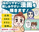 広告・SNS・解説など伝わりやすい漫画を描きます 商用・二次利用OK！ヒアリング内容からセリフお任せ可能☆ イメージ1