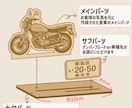 愛車の思い出を形に！ 車・バイクスタンド作成します 大切な愛車をアートに！レーザー刻印で作るオリジナルスタンド イメージ2