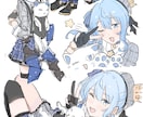 かわいいイラストを描きます 一次創作、二次創作〇丁寧に制作いたします イメージ1