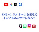 人気&集客運アップのSNSハンドルネーム作ります 目標にあったハンドルネームであなたもインフルエンサーに イメージ2