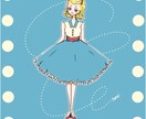可愛い女の子描きます レトロでポップなオリジナルイラストを描きます イメージ1