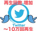 ツイッター動画＋２０００回再生まで伸ばします ▶️ツイッター再生回数増加❗️１０万回再生まで納品可❗️ イメージ1