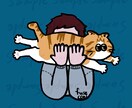 猫吸い似顔絵イラスト作成します 猫吸い好きや猫吸いに挑戦してみたい猫好きの方におすすめです イメージ4