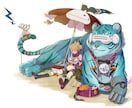 人物、クリーチャー、背景なんでも制作します 他には無いイラスト制作します！商用利用可。企業実績あり イメージ9