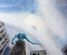 YouTubeサムネ一枚絵を優しい水彩で描きます 歌ってみたなどのイラストを絵本の1ページのように描きます イメージ6