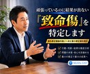 頑張っているのに結果が出ない「致命傷」を特定します 最も修正価値の高い一点と最小修正案を提示 イメージ1