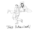 ウェルカムボードのイラストを描きます コミカルでポップな動きのあるイラストで結婚式を和やかに！ イメージ2