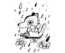 奇妙で不思議◇怖可愛いモノクロイラスト描きます 挿絵やアイコンに♦他にはない不思議な絵柄と存在感のある白黒絵 イメージ6
