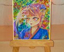 アナログイラストを色紙に描きます 部屋に飾りたくなるイラスト描きます！集めることができます！ イメージ1
