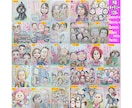 そっくりでステキな還暦祝い似顔絵描いてます 最短当日発送☆1500円～☆プロ職人の色紙筆画水彩☆送料込み イメージ7