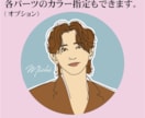 おしゃれな線画似顔絵｜SNSアイコン名刺用描きます 品よくおしゃれな やさしい線の似顔絵。SNSアイコン、名刺に イメージ4