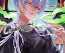 厚塗りで重厚感のある1枚絵描きます 見応えたっぷり！キャラクターの魅力を最大限に引き出します！ イメージ4