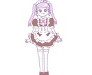 ゆめかわ絵柄のシンプルイラストを描きます ピンクや紫を基調としたシンプルタッチのゆめかわイラスト イメージ1