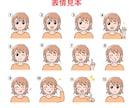 商用OK★喜怒哀楽表情5点 セット作成します SNSや吹き出しアイコンに♪バリエーション豊富で使い道多数！ イメージ3