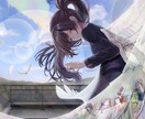 背景付きキャラクターイラスト作成します 背景付きのキャラクターイラストが欲しい人用 イメージ2
