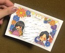 可愛いバースデーカード書きます 贈り物に、そっくり＜雰囲気な似顔絵付きのバースデーカードを！ イメージ2