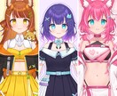VTuber用Live2Dイラストを制作します キャラデザや三面図、表情差分も承ります！ イメージ1