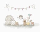 お子様のふんわりしたイラストを描きます 送っていただいた写真を参考に世界で一つのイラストを描きます！ イメージ1
