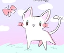 安価❗即日対応⑧枚❗ゆるかわ動物デフォルメ描きます 安価即日対応可愛い動物のゆるかわいいイラスト特に猫を描きます イメージ1