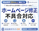 ホームページ修正・表示崩れ・エラー・不具合応します WordPress・HTML対応｜軽微な機能追加も相談OK イメージ1