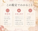 恋愛鑑定書｜数秘術×タロット×恋愛心理を鑑定します 世界にひとつだけの恋愛鑑定書を、心を込めてお届けします。 イメージ3