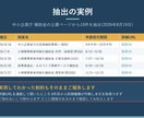 指定サイトのデータをAIで抽出します 2サイト1000件まで 出典URLと調査日を全件記載 イメージ4