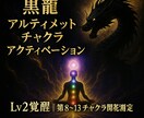 黒龍多次元チャクラ開花アクティベーションします Lv2黒龍アルティメットチャクラアクティベーション　開花測定 イメージ2