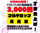 フルテロップ動画編集承ります ☆9月申込限定☆フルテロップ動画編集！長期のご依頼も大歓迎！ イメージ1