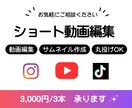 ショート動画/リール作成いたします 編集・サムネイル作成・修正無制限のシンプルなトータルサービス イメージ1