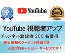 お客様のYouTube動画へ視聴者を集めます 「YouTube 視聴者」200名を獲得するまで、拡散します イメージ1