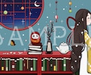 サムネイル、チラシなど一枚絵の制作をします レトロでポップな色使いの個性的なイラストを描きます！ イメージ3