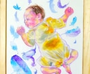 原画額縁つき・新生児の似顔絵描きます お子さんの新生児期の写真から水彩絵にしませんか？ イメージ4