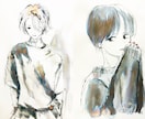 商用可・目を引く印象的なインクイラストお描きます アイコン•歌ってみた動画・MV・配信・小説表紙・プレゼントに イメージ3