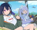 描きます 男性/女性・全身/バストアップ・風景背景/デザイン背景 イメージ10