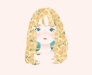 お好きな花を使った可愛らしい似顔絵を作成します 他にはないおしゃれで可愛らしい似顔絵をお描きします イメージ1