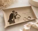 結婚祝い 写真入りレザートレイ作ります 結婚式後のプレゼント・両親贈呈品　ウェディングギフト イメージ2