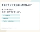 事業アイデアを文章に整理します あなたの考えを仕事で使える説明文にします イメージ3