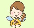 太めの線画で天使の女の子のイラスト描きます アナログの線画にデジタルで色付けしていきます。 イメージ3