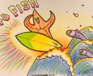 海、ハワイ、サーフスタイルをお描きします 海や夏が好きな方に、心温まるイラストを イメージ3