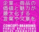 ビジネスの価値や思いを、言語化・ストーリー化します コンセプト・スローガン・企業／商品紹介等でブランディング支援 イメージ1