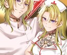 かっこいい男性、かわいい女性を一枚絵で描きます ソシャゲ風の塗り•タッチで描きます！ イメージ8
