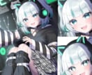 商用利用料込！目を惹くイラストお描きします 配信立ち絵・配信サムネイル・キービジュアル等、幅広く対応！ イメージ7