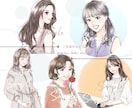 商用利用可☆ふんわり大人なおしゃれアイコン描きます 信頼をまとう大人デザイン。SNSや挿絵でビジネスを彩る１枚に イメージ5