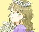 SNSアイコン向け＊ふんわり女の子×お花描きます ご要望に合わせて、女の子とお花のアイコンをお描きします！ イメージ2