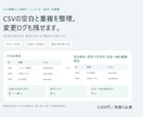 CSVの空白と重複を整理するツールを作ります 1形式・最大3列。変更ログと操作手順付き イメージ1
