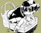 お洒落なモノトーン！アイコン／カット描きます 【SNSプロフや挿絵など♪】白黒イラスト制作プラン！ イメージ3
