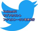 TwitterAPIサブアカ用トークン取得致します Twitterサブアカウント用アクセストークン取得代行 イメージ1