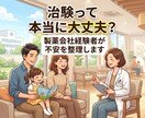 治験って危険？参加前の不安を経験者が整理します 治験参加前の不安を整理します。 イメージ1