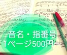 楽譜に【音名と指番号】記入！譜読みのお手伝いします 難易度関係なく1ページ500円。【音名と指番号】記入します。 イメージ1